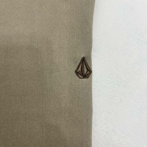 Volcom Men’s 33 Vmonty Chino Pants Khaki/Brown Straight Flat Front Stretch A1131 - Picture 13 of 14